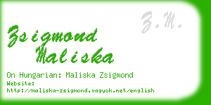 zsigmond maliska business card